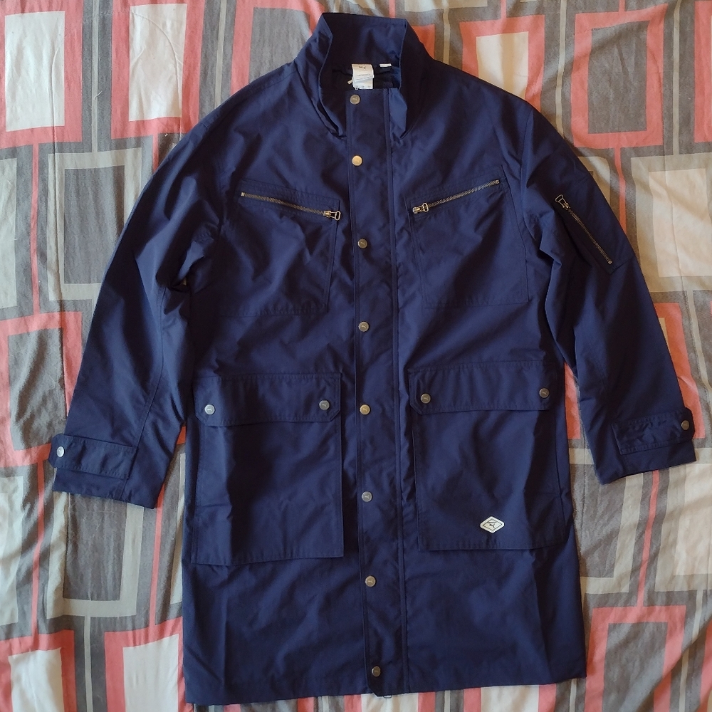 Puma X Nanamica woven coat navy men's size LARGE